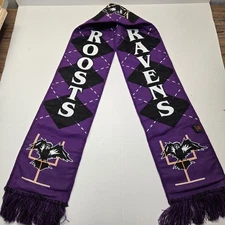 CUSTOM The Council Of Baltimore Ravens Roosts Fan Club Scarf Ruffneck 60x7.5 NFL