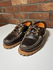 Size 9.5 Womens Timberland  Handsewn 3-Eye Lug Boat Shoes 6500A Brown