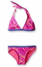 Roxy Little Girls 2 Pc Roxy Print Bikini Camellia Rose Size 2