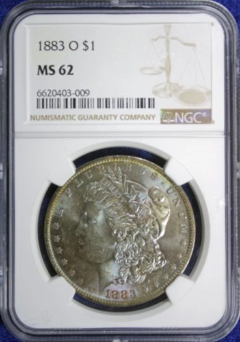 1883-O MORGAN DOLLAR NGC MS62 TONED (2632495)