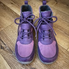 UGG Australia Kaylen Waterproof Purple Suede Boots Unisex Youth Kids Sz 4 EUC
