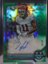 Jadon Haselwood | /99 | Auto | RC | 2022 Bowman 1st | Green Foil | BCPA-JH