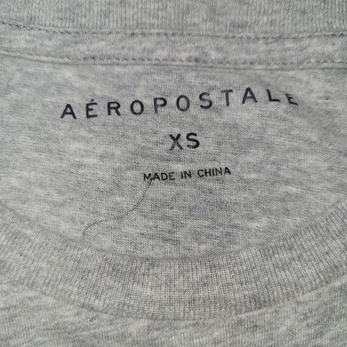 Camiseta Aeropostale Mujer XS Gris Manga Corta Gráfico Apliques Reg Tmk 87 - Imagen 3 de 9