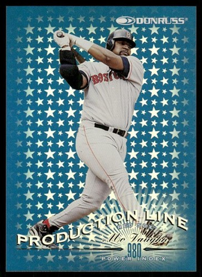 #ad 1998 Donruss #9 Mo Vaughn Production Line Power Index # 980 $6.45