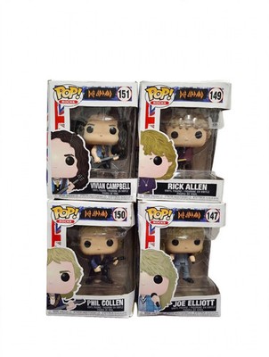 Funko Pop Rocks Def Leppard Set of 4 - Joe Elliott Phil Collen Rick Allen Vivian
