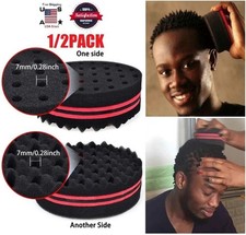Double Side Magic Hair Brush Sponge Twist Wave Barber Afro Hair Curl Wave