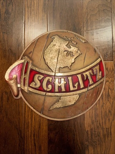 Vintage 1972 SCHLITZ Beer Sign Globe Tavern Bar Room Man Cave Breweriana