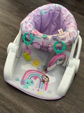 Bright Starts Baby Bouncer Toy Bar Foldable Rainbow Animal Design Purple