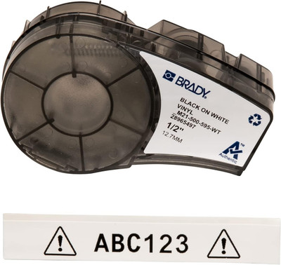 Authentic (M21-500-595-WT) All-Weather Vinyl Label for Indoor/Outdoor ID, Lab an