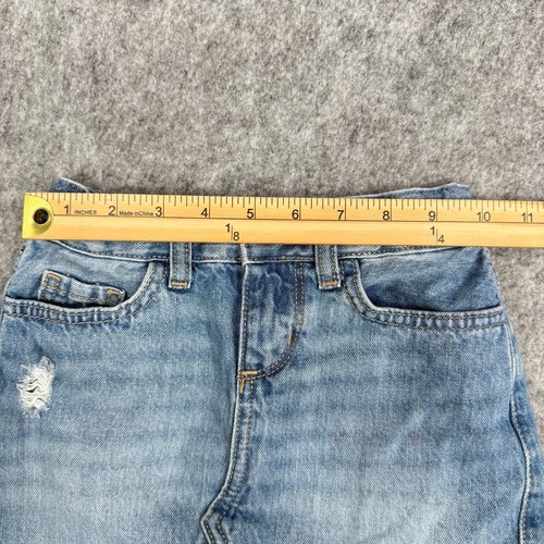 Girls Denim Skirt With Distressed Details & Frayed Hem Size 6 By Place - Picture 2 of 8