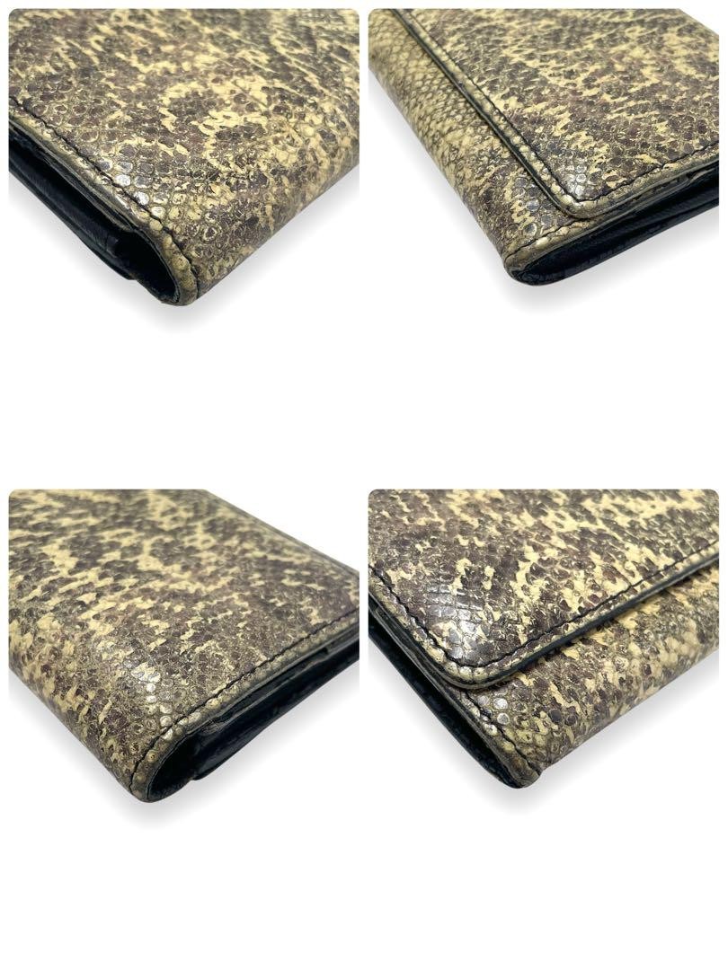 Celine Women Wallet Rare Python Leather Long Embo… - image 5