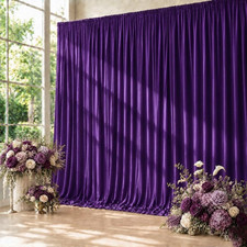 10Ft X 10Ft Purple Backdrop Curtains for Parties, 2 Panels 5Ft X 10Ft Wrinkle-Fr