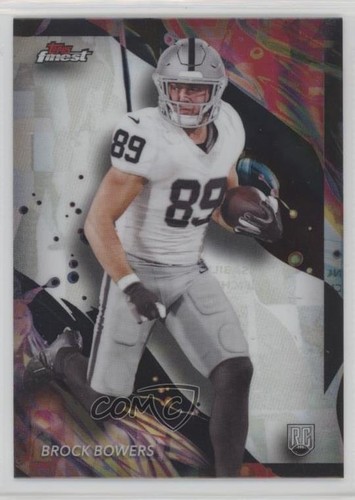 2024 Topps Finest Uncommon Refractor Brock Bowers #182 Rookie RC
