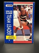 1991-92 Fleer Basketball - #393 Clyde Drexler Portland Trail Blazers - EX-NM