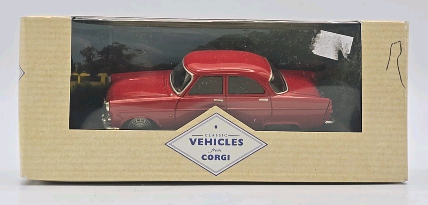 Corgi 1/43 Scale Diecast 99833 - Ford Zephyr Saloon - Red Boxed Diecast Model