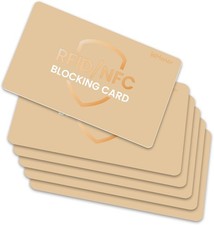 RFID Blocking Card 6 Pack, One Card Protects Entire Wallet, Credit Debit Card Pr