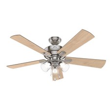 Hunter Crestfield 52" Brushed Nickel LED Indoor Ceiling Fan