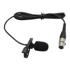 Black Lavalier Lapel Tie Clip Microphone For AKG Samson Wireless mini 3 Pin XLR