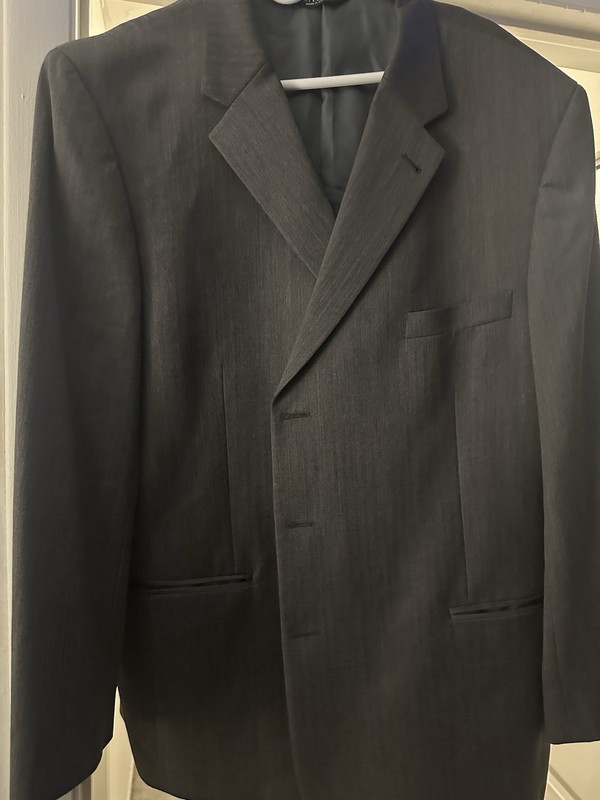 Jos A Bank Men’s Grey Pinstripe Suit Blazer Jacket- Sz  3xl