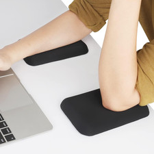 Elbow Rest Pads for Desk, Black Ergonomic Arm Rest Pads with Memory Foam  Non-S