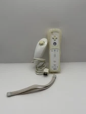 Nintendo Wii Controller White RVL-003 W/ Nunchuk- Tested