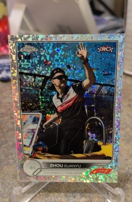 2022 Topps Chrome Formula 1 Racers Zhou Guanyu #66 Mini-Diamond Refractor /299