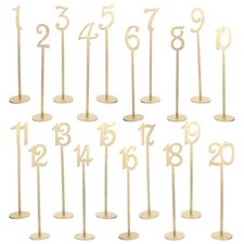 20 Pcs Wooden Table Decorations for Party Number Centerpieces Supplies