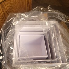 6 Pieces Acrylic Display Riser Box Buffet Riser Nesting Riser Stands