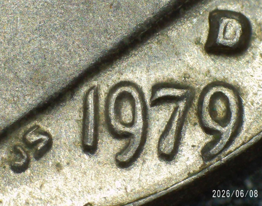 1979-D Roosevelt Dime w/STG-O.  Buy & get a free coin.