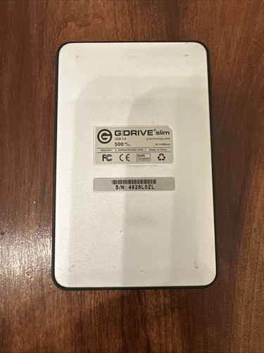 G-Drive Slim 500GB Compact & Stylish ~ Silver - USB 3.0 Og02361 G-technology - Afbeelding 9 van 11