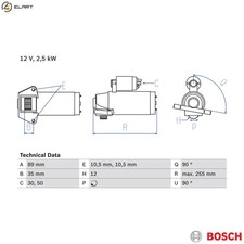 STARTER 0 986 027 010 FOR FORD TRANSIT/TOURNEO/Bus/V363/Platform/Chassis/Van