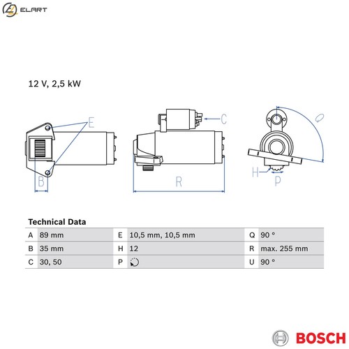 STARTER 0 986 027 010 FOR FORD TRANSIT/TOURNEO/Bus/V363/Platform/Chassis/Van - Picture 1 of 9