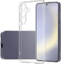 For Samsung Galaxy S25 Clear Case with Shockproof Protective Bumper Slim Cover