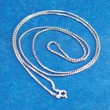 30  , 1.6mm, vintage Sterling silver handmade necklace, 925 box chain