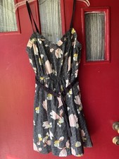 Urban Outfitters Kimchi Blue Large L black floral sleeveless dress nwot