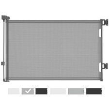 CUMBOR RETRACTABLE DOG GATE FOR STAIRS, MESH GATES FOR THE HOUSE - B-GRAY