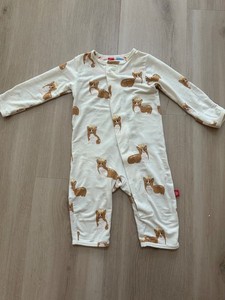 Magnetic Me Corgi Baby Pajamas 0-3 months Footless Coverall