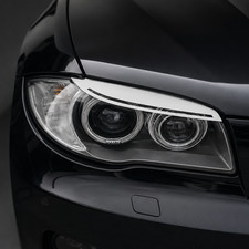 LCI Scheinwerferblenden kompatibel mit BMW 1er E81 E82 E87 E88 (Silber)