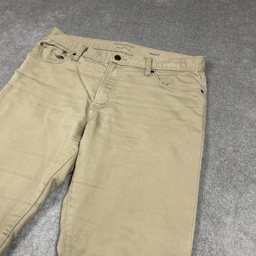 Banana Republic Travel Jean Mens 34x32 Slim Khaki 5 Pocket Stretch Chino Pants - Picture 2 of 8