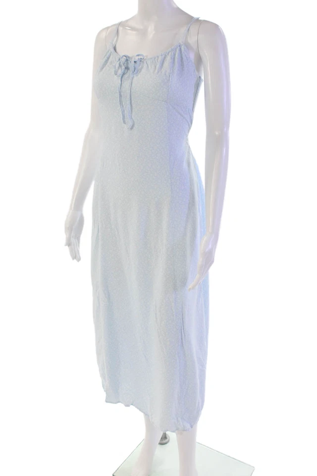 Brandy Melville Womens Cotton Floral Spaghetti Strap Maxi Dress Black Size XS - Image 2 of 4