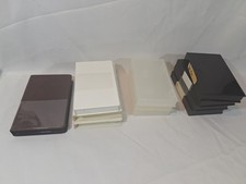 Lot Of 11 Vhs Protective Cases - Clear - White - Black - Brown