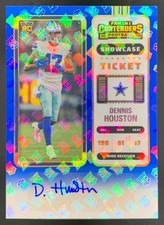Dennis Houston 2022 Panini Contenders Rookie Ticket Showcase RC Auto Cowboys