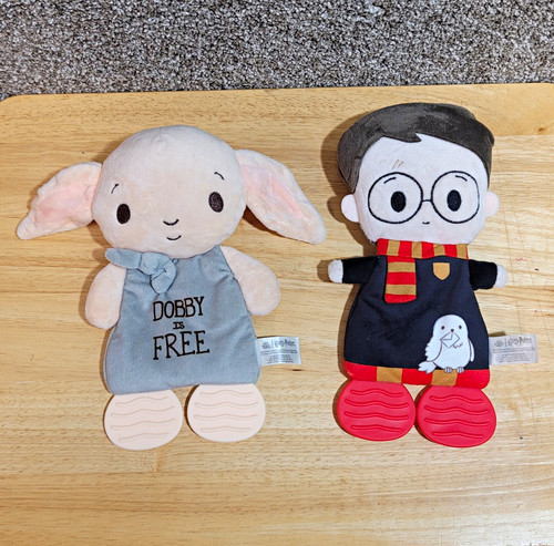 Wizarding World Harry Potter Baby Toy Teether Plush Lot - Harry Potter & Dobby