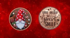 GNOME VALENTINE'S - Gnomeo Proof - 1 oz Colorized Copper Art Round 25000 Mintage