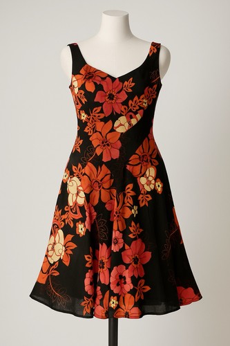 Women Dress SZ 12 Studio 1940 Floral V Neck Fit And Flare Modern Twist