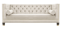 Beige Chesterfield Wohnzimmer Modern Design Couchen Sofa MöBel Stoff Sofas Neu