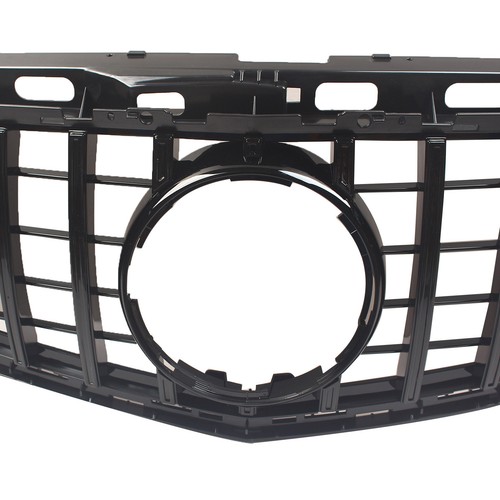 FOR MERCEDES E-CLASS W212 14-16 FRONT GRILLE GLOSS BLACK PANAMERICANA GTR STYLE - Picture 7 of 15