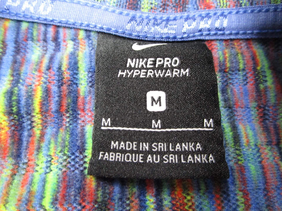 Pullover Nike Pro Mujer Mediano Multicolor Hipercálido 1/4 Cremallera Flyknit Rendimiento Foto 3 de 4
