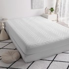Waterproof Quilted Fitted Mattress Protector with 15" Deep Pocket Machine Washab