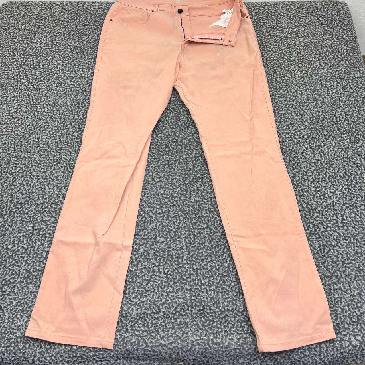 Xxl Pink Slim Fit Denim Pants 34x33 Pocket Outdoor 2xl